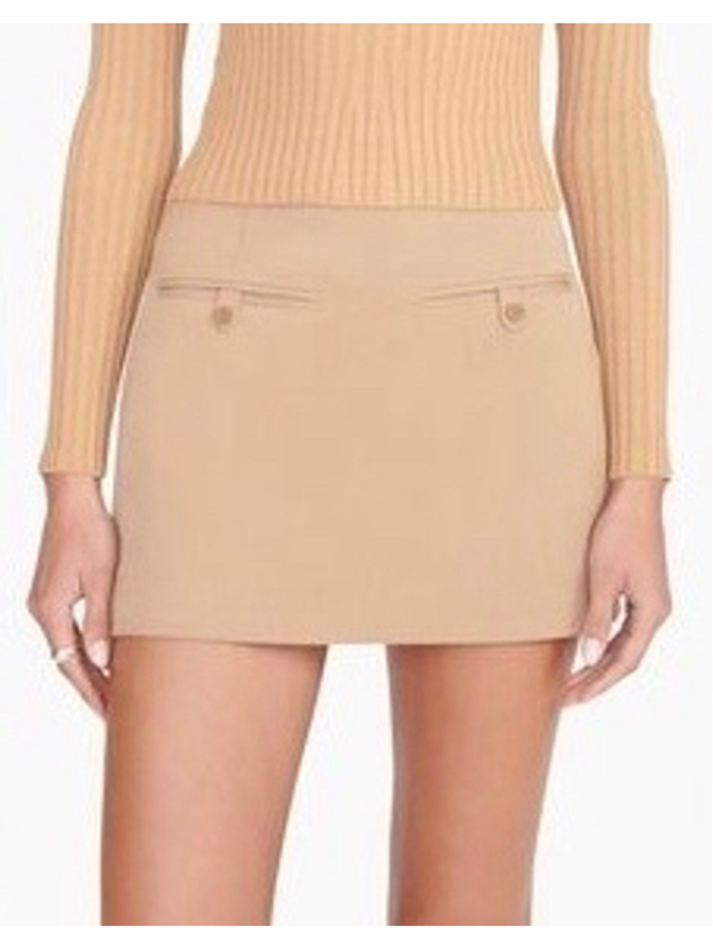 Staud Annette Mini Skirt Women's Size 14 Camel Neutral Academia Quiet Luxury